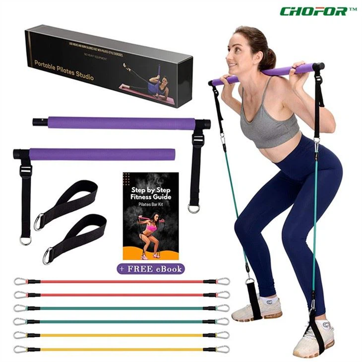 Purple Two Section Home Gym Yoga Pilates Pole